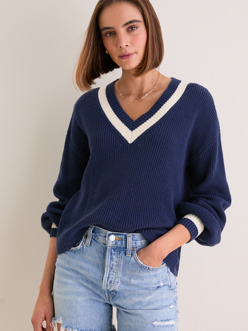 Tuckernuck Washed Navy Ashe Sweater - Medium